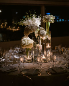 table decor for a wedding at The Lighthouse