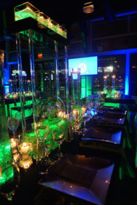 Cool hockey themed Mitzvah with moody green lighting