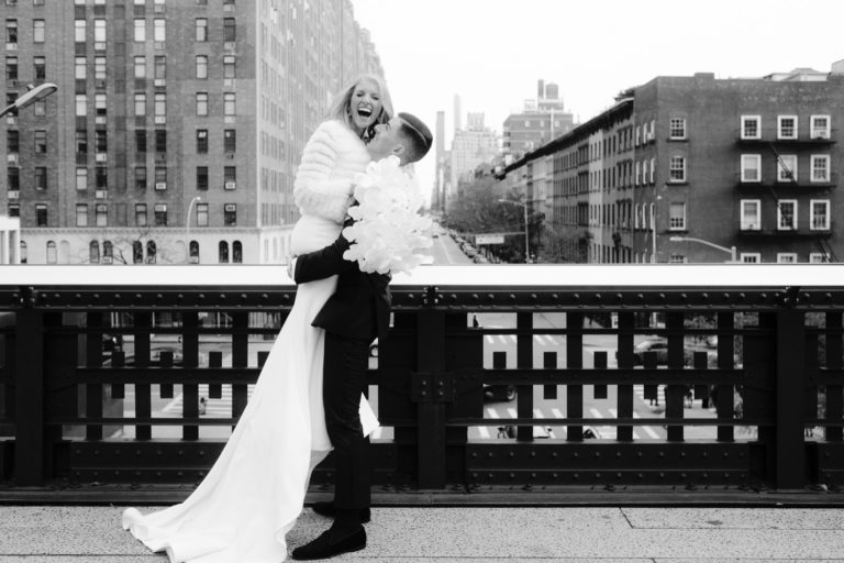 Bride and Groom on The Highline