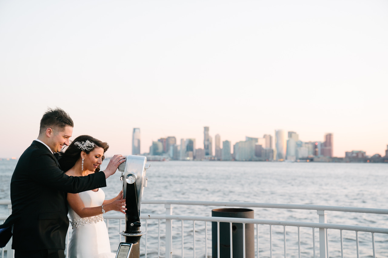 Bride and Groom at the lighthouse veranda