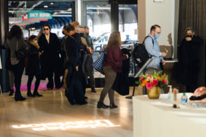 Guests arriving to a meeting at The Lighthouse