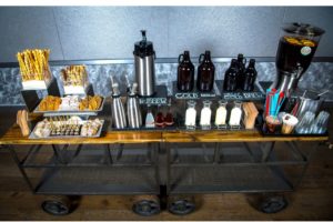 cold brew coffee & snack cart
