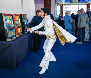 Elvis playing at a casino night at pier sixty