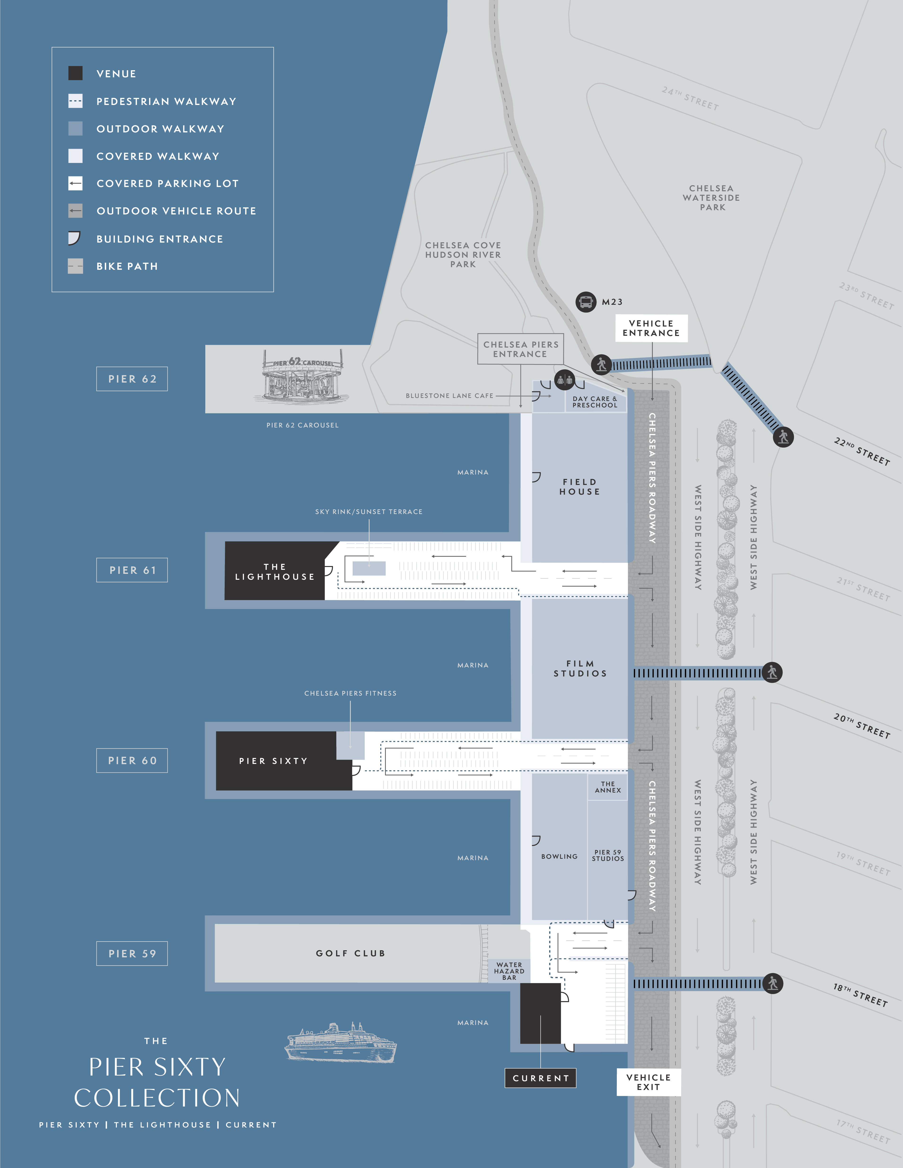 Chelsea Piers Complex Map