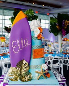 Cake with a Beach Theme at Bat Mitzvah at Pier Sixty, The Pier Sixty Collection
