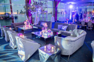 Lounge Setting at Bat Mitzvah at Pier Sixty, The Pier Sixty Collection