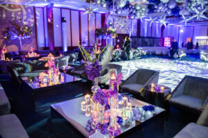 Purple flowers Bat Mitzvah at Pier Sixty, The Pier Sixty Collection
